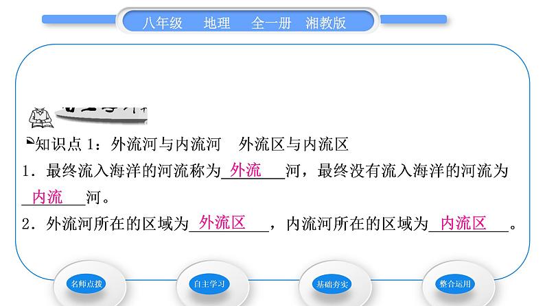 湘教版八年级地理上第二章中国的自然环境第三节中国的河流第1课时外流区为主习题课件07