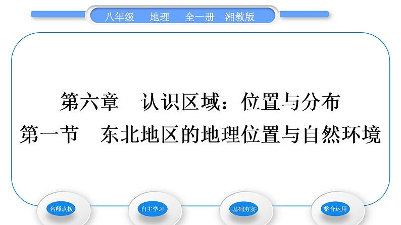 湘教版八年级地理下第六章认识区域：位置与分布第一节东北地区的地理位置与自然环境习题课件01