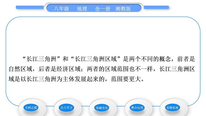 湘教版八年级地理下第七章认识区域：联系与差异第四节长江三角洲区域的内外联系习题课件07