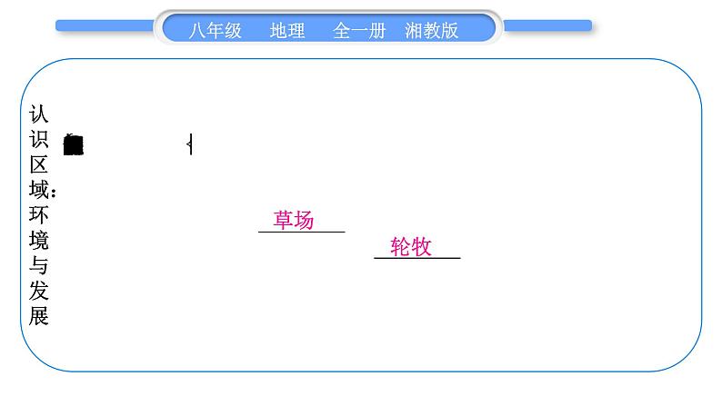 湘教版八年级地理第八、九单元复习与提升习题课件第6页