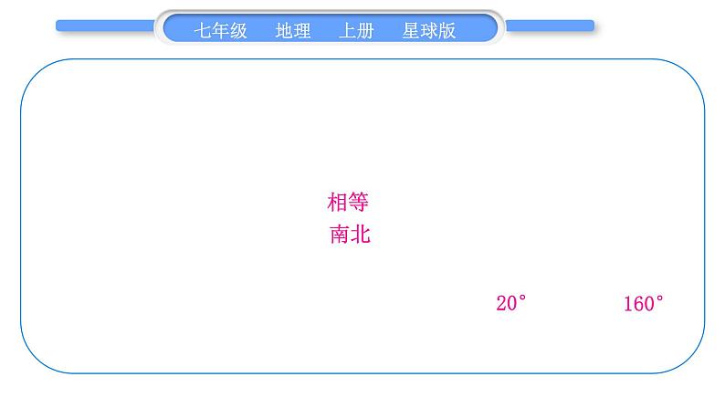 商务星球版七年级地理上第一章地球第一章知识归纳与提升习题课件03