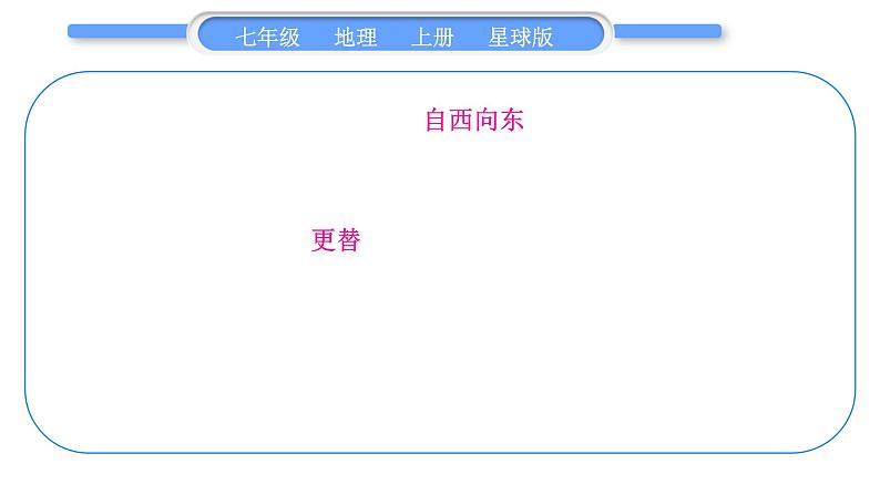 商务星球版七年级地理上第一章地球第一章知识归纳与提升习题课件05