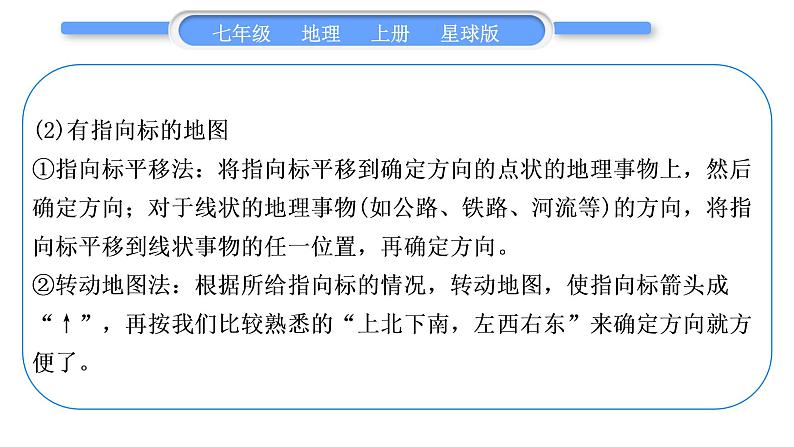 商务星球版七年级地理上第二章地图第二章知识归纳与提升习题课件08