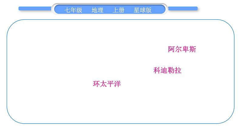 商务星球版七年级地理上第三章海洋与陆地第三章知识归纳与提升习题课件第7页