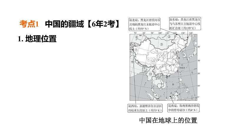 中考地理复习第14课时中国的疆域与人口课时教学课件第4页