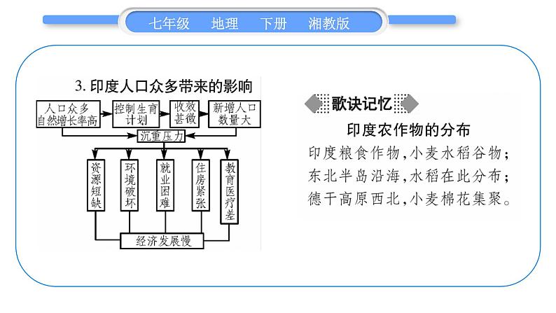 湘教版七年级地理下7章了解地区第2节南亚第2课时习题课件04