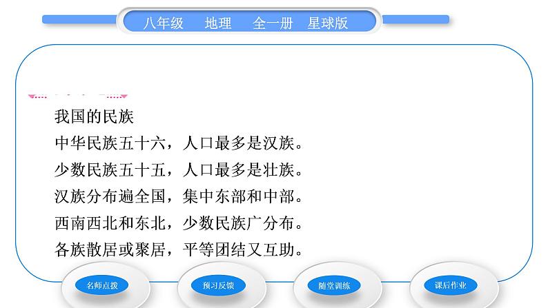 商务星球版八年级地理上第一章中国的疆域与人口第三节多民族的大家庭习题课件05