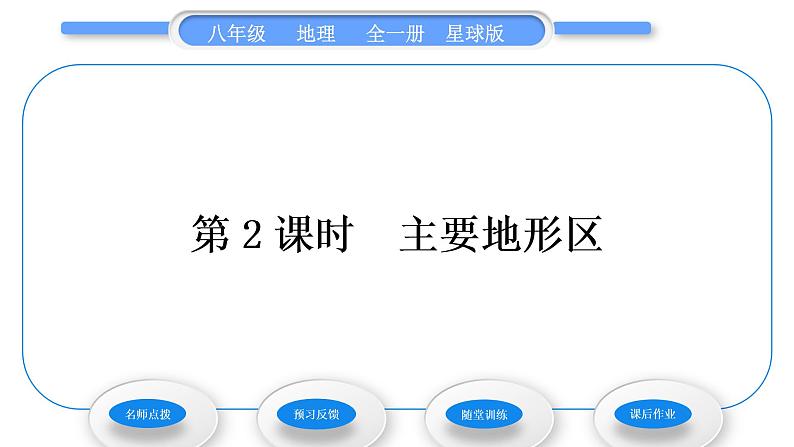 商务星球版八年级地理上第二章中国的自然环境第一节地形地势特征第2课时主要地形区习题课件01