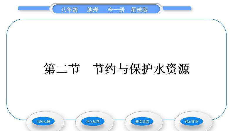 商务星球版八年级地理上第三章中国的自然资源第二节节约与保护水资源习题课件01