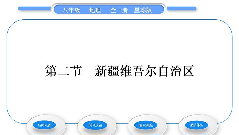 商务星球版八年级地理下第八章西北地区第二节新疆维吾尔自治区习题课件01