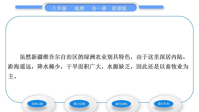 商务星球版八年级地理下第八章西北地区第二节新疆维吾尔自治区习题课件05