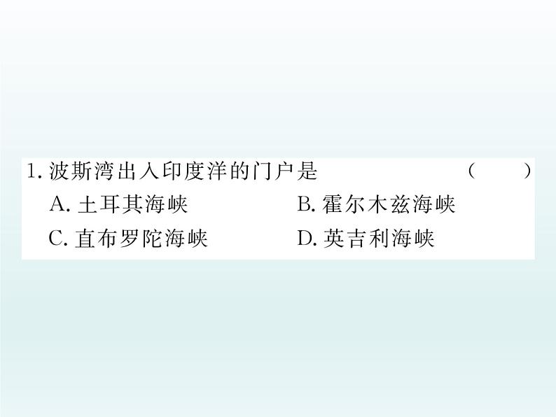 初中地理7下第8章 东半球其他的地区和国家习题课件02