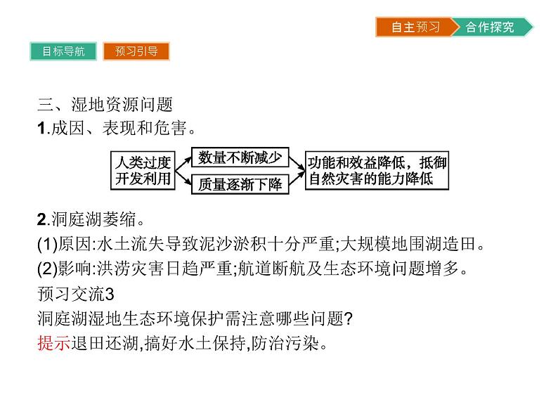 初中地理 湘教版 必修3 第二章 第二节 湿地资源的开发与保护——以洞庭湖区为例第7页