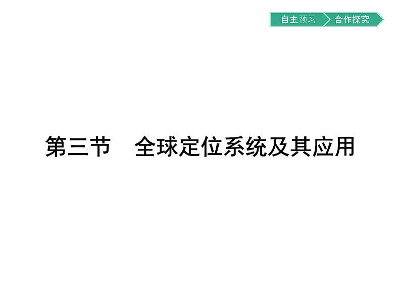 初中地理 湘教版 必修3 第三章 第三节 全球定位系统及其应用 课件01