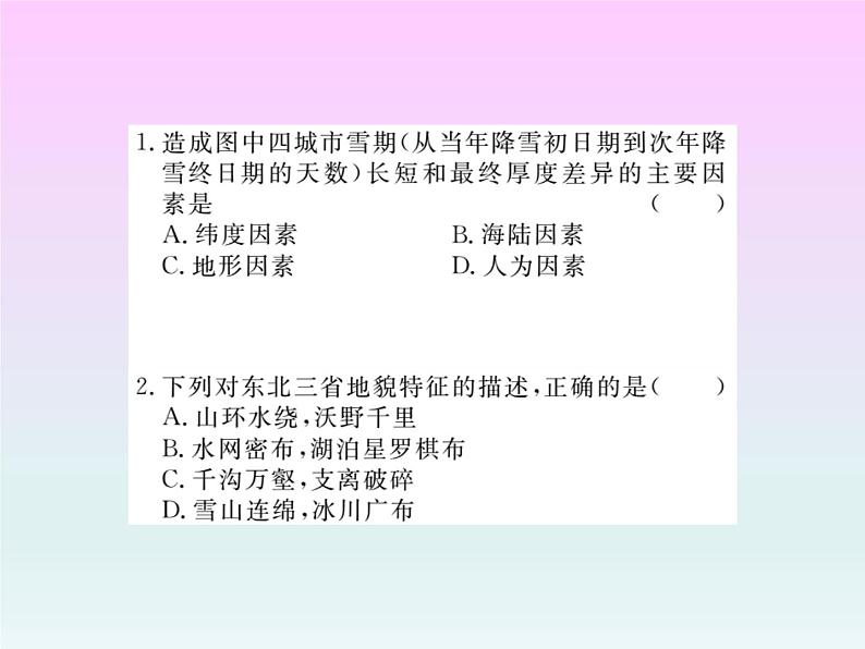 初中地理8下专题十 认识省内及跨省区域习题课件第3页