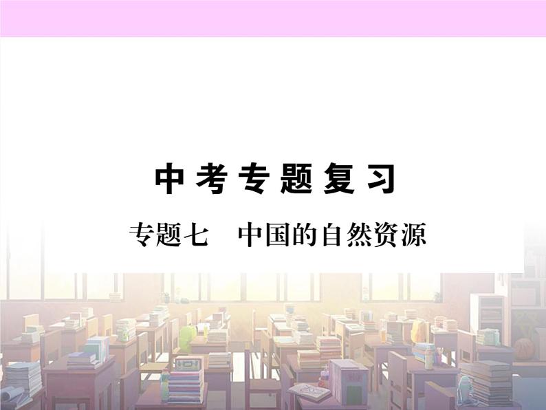 初中地理8下专题七 中国的自然资源习题课件第1页