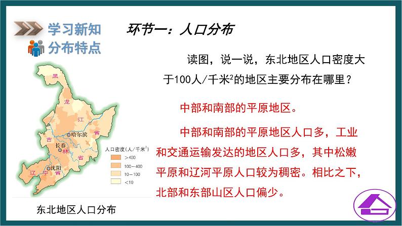 6.2 东北地区的人口和城市分布（课件）湘教版地理八年级下册第4页