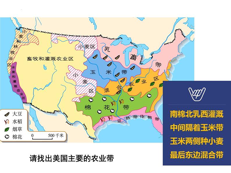 人教版地理七年级下册9.1 美国 第二课时 课件第4页