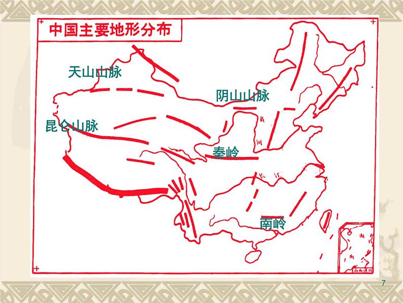 湘教版八年级地理上册2.1中国的地形课件07