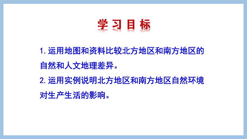 第七章 活动课  认识南方地区与北方地区的区域差异 课件-2022-2023学年八年级地理下学期商务星球版02