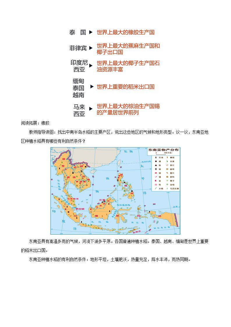 湘教版地理七年级下册 7.1.2 东南亚 课件+教案02