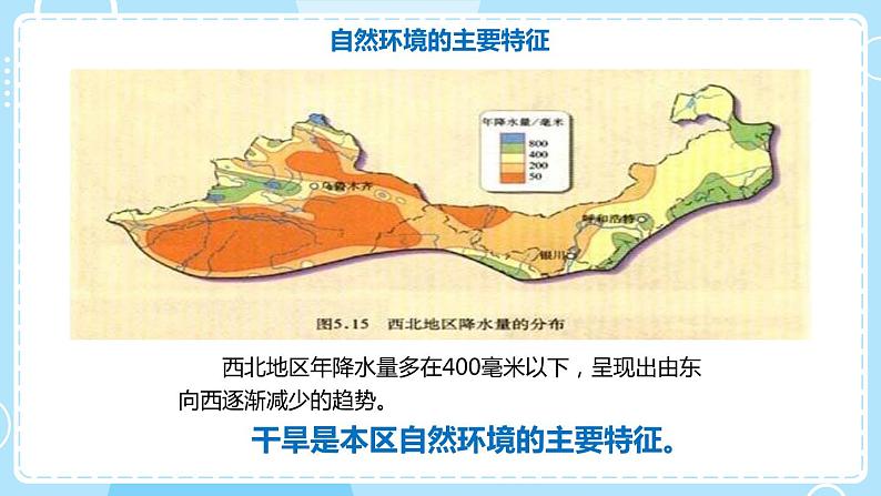 人教版地理八年级下册 8.1西北地区 自然特征与农业预习课件第5页