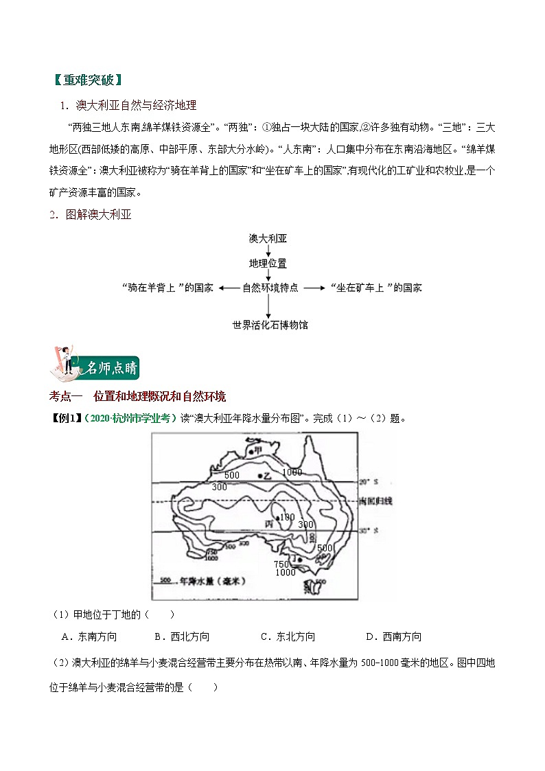 考点14 澳大利亚-2023年中考（会考）地理考点总动员（原卷版）第2页