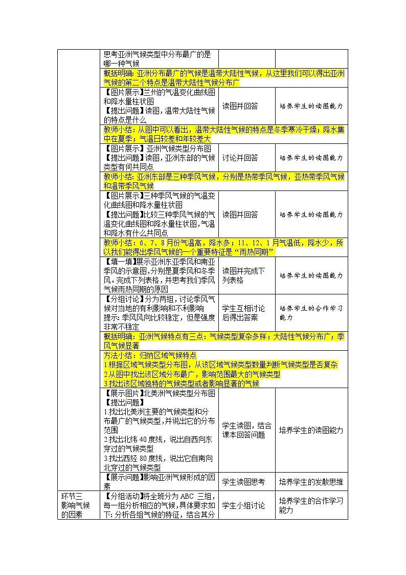 6.2 亚洲的自然环境（第2课时）精品教案02