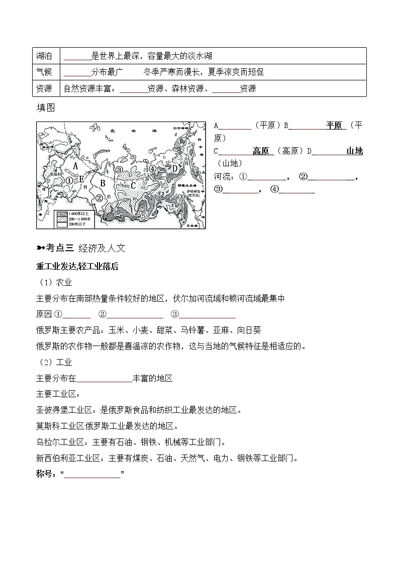 【寒假自学】2023年人教版地理七年级-第10讲《俄罗斯》寒假精品讲学案（含解析）02