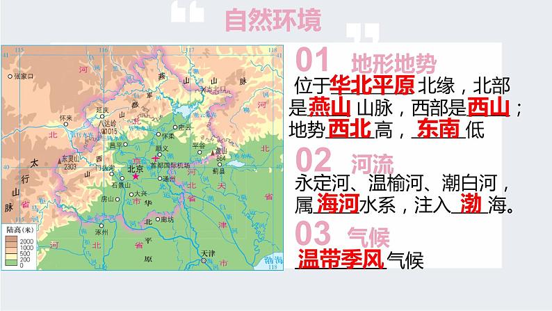 湘教版八年级下册地理课件 第8章第1节 北京市的城市特征与建设成就04