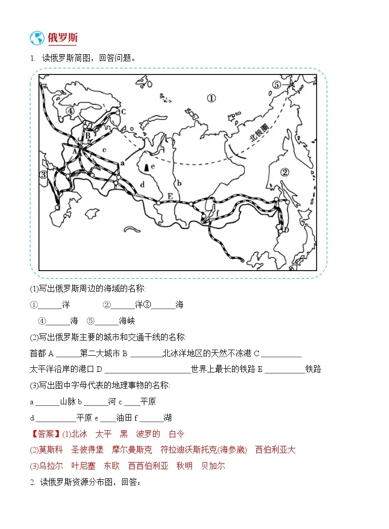 专题07 走进国家 日本 埃及 法国 俄罗斯 美国 巴西 澳大利亚 口袋书 中考地理考前地图填充图册 通用版 教习网 试卷下载