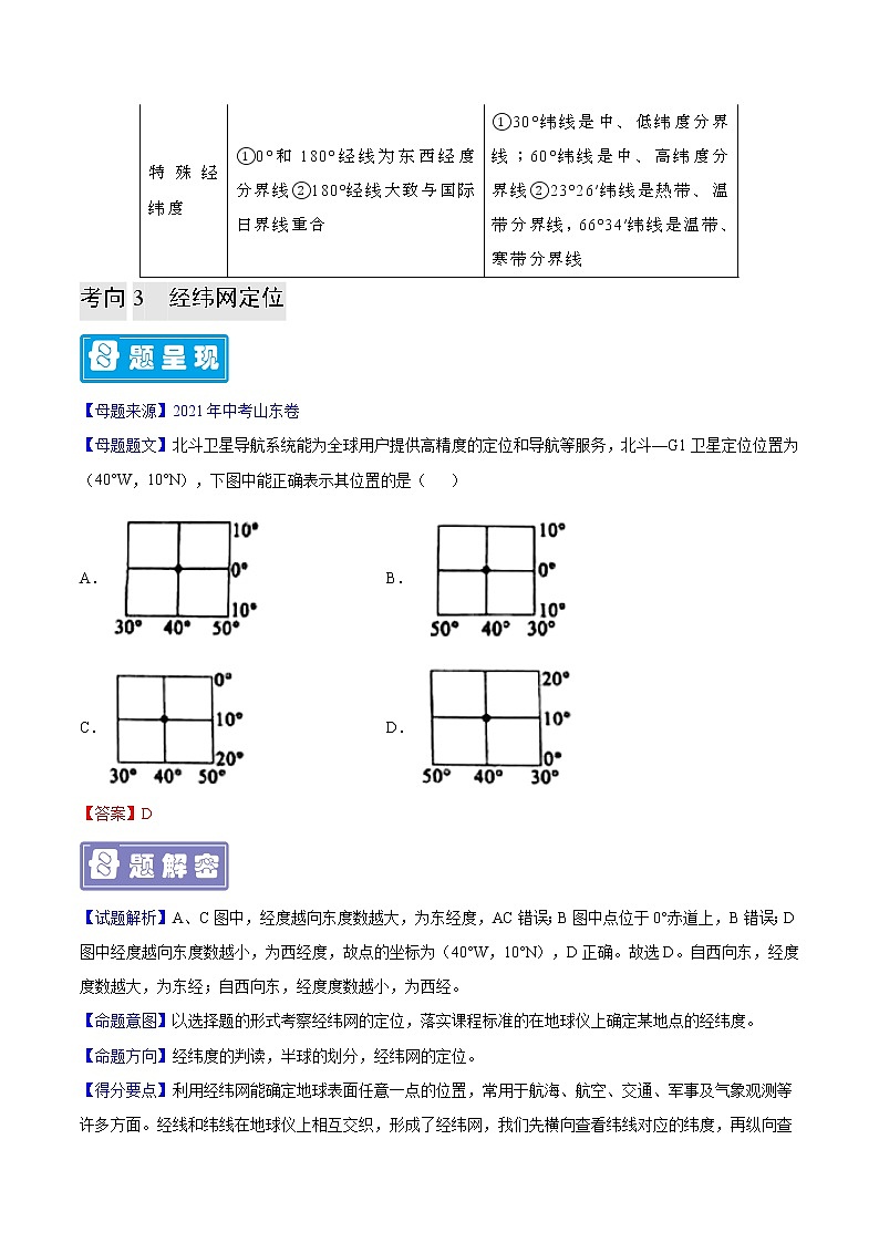 专题01 地球与地球仪-备战2023年中考地理（解析版）第3页