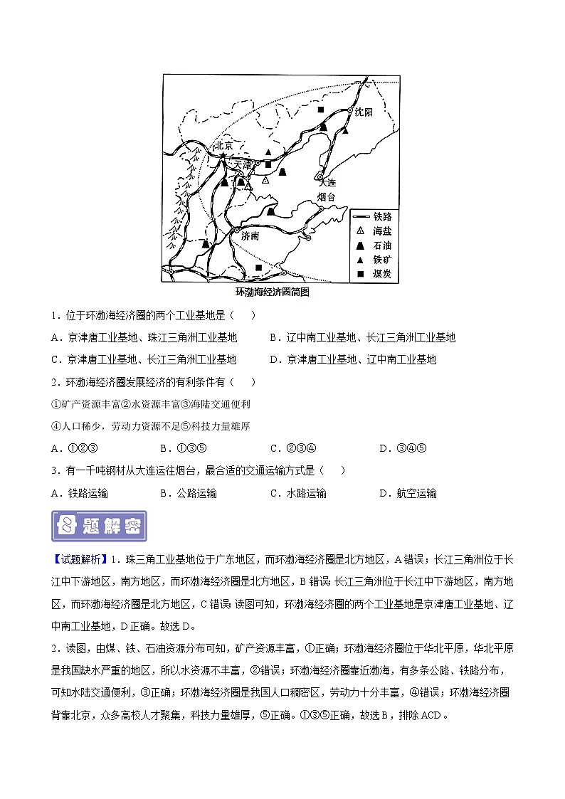 专题30 工业-备战2023年中考地理全国通用）02