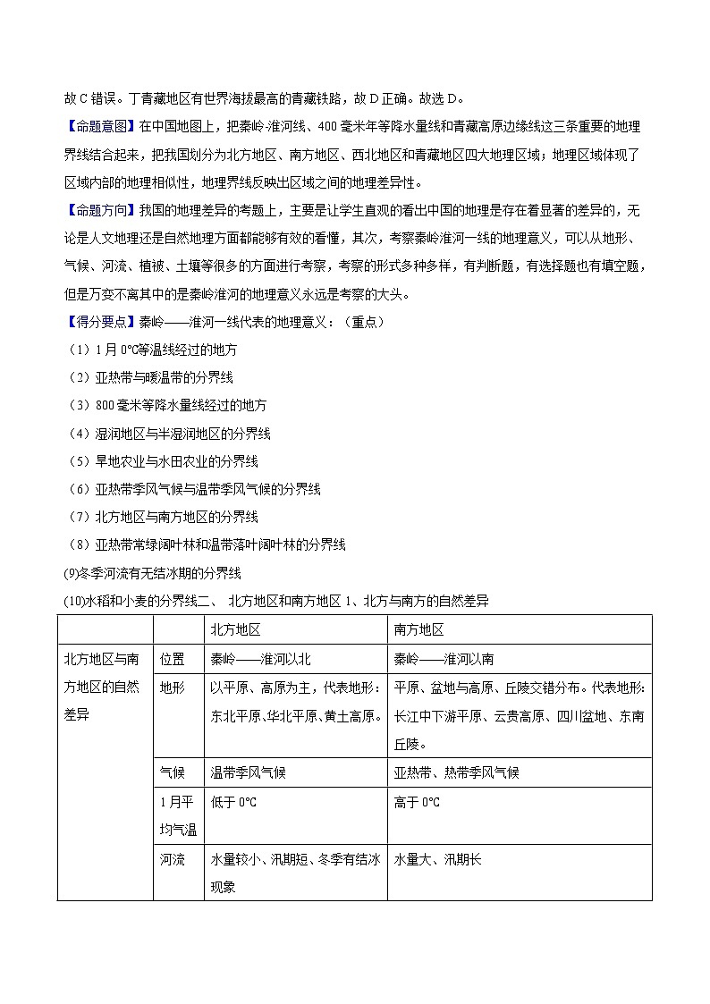 专题31 中国四大地理区域划分-备战2023年中考地理母题题源解密（全国通用）（解析版）第2页