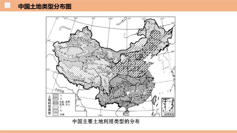 3.1  中国的土地资源  （识图课件）-八年级地理上学期期末复习大串讲（地图篇）08