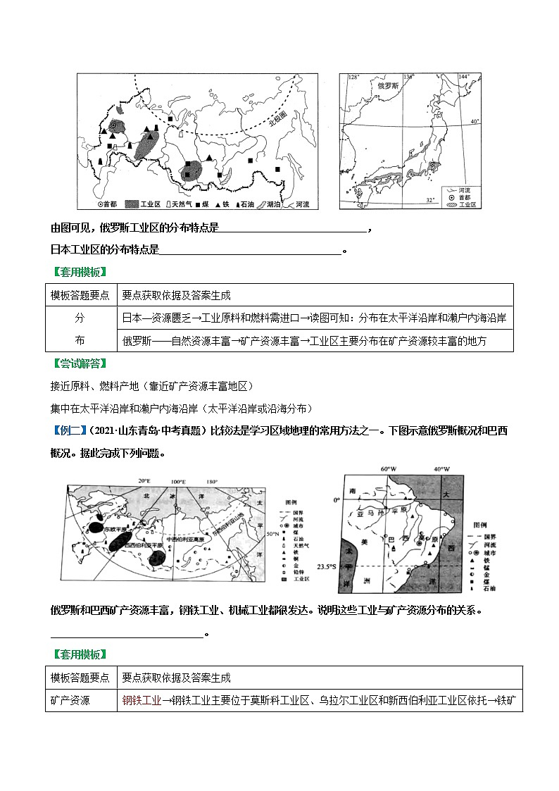 答题模板6  工业发展条件分析与评价类-备战2023年中考地理综合题答题模板及解答指导02