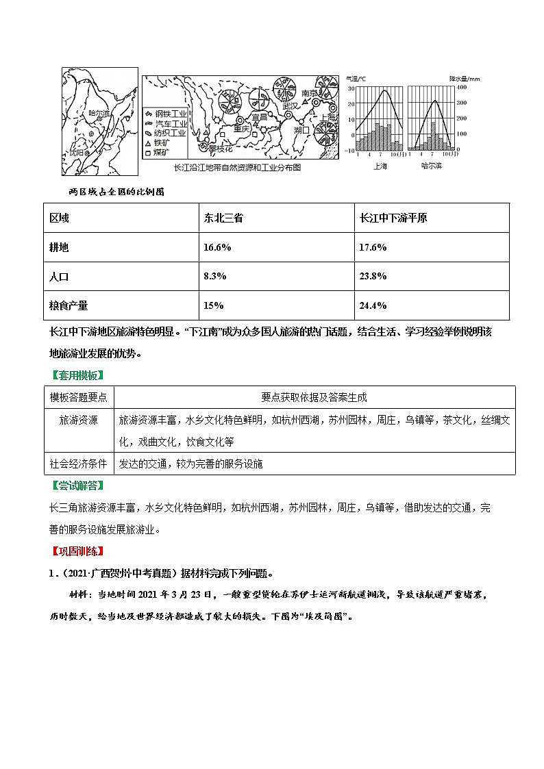 答题模板9  旅游发展评价类-备战2023年中考地理综合题答题模板及解答指导03