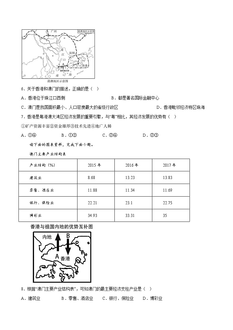 7.3 珠江三角洲和香港、澳门特别行政区（课件）-2022-2023学年八年级地理下册同步精品课堂（商务星球版）02