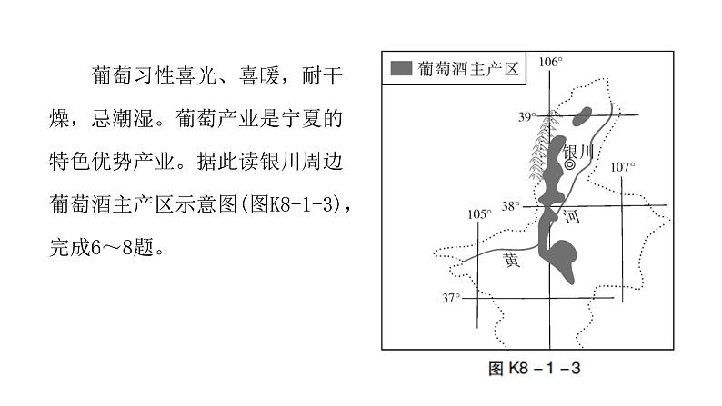 人教版八年级地理下册第八章第一节自然特征与农业课后作业课件07