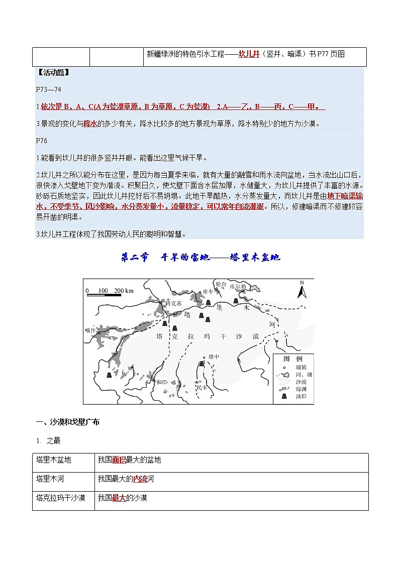 第八章 西北地区-【考点聚焦】初中地理必备知识大串讲（人教版）02