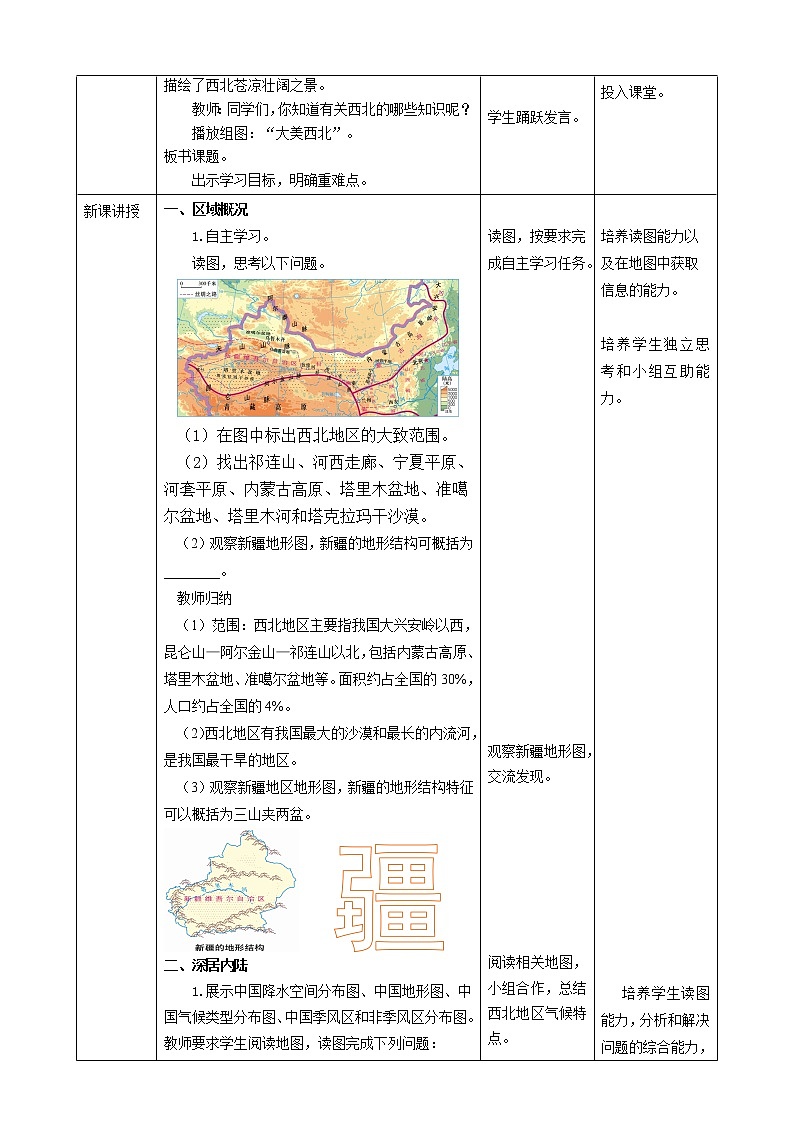6.3西北地区 教案第2页