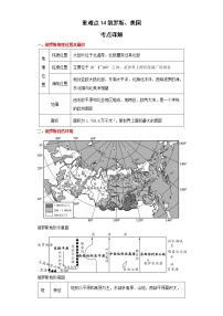 备战2023年地理新中考二轮复习重难突破（河北专用）重难点14 俄罗斯、美国