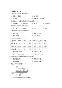 初中地理鲁教版 (五四制)六年级下册第一节 日本精品练习