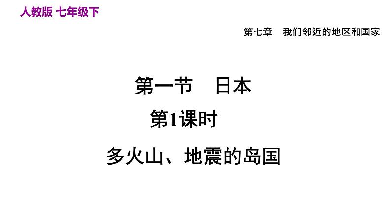 人教版七年级地理下册--第一节日本  多火山、地震的岛国（课件）第4页