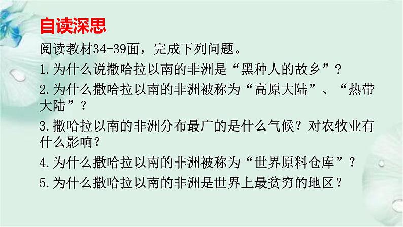 商务星球版地理七年级下册 第七章 各具特色的地区 第三节 撒哈拉以南的非洲 课件03