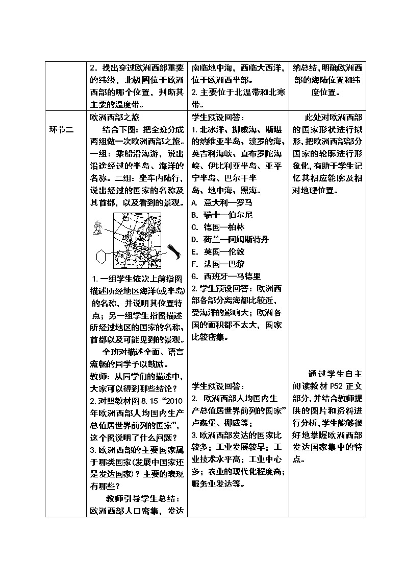 8.2《欧洲西部》教案 人教版（新课标）七年级地理下册第2页