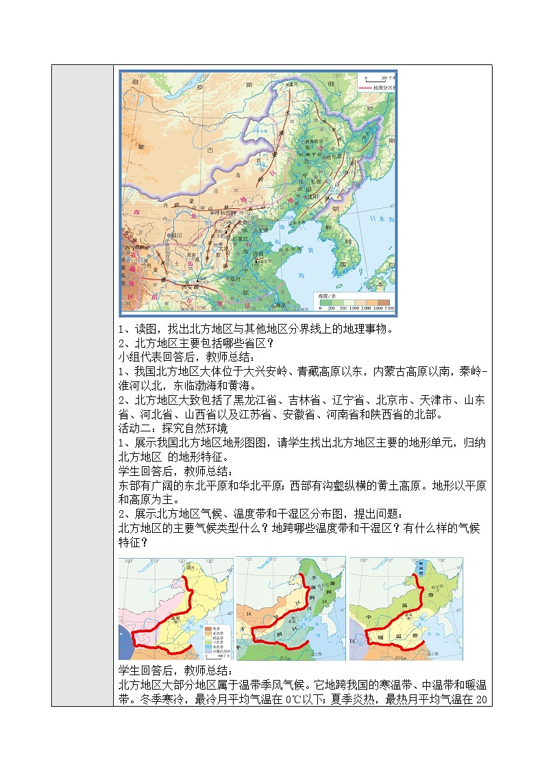 6.1 自然特征与农业 教案 人教版八年级地理下册第2页