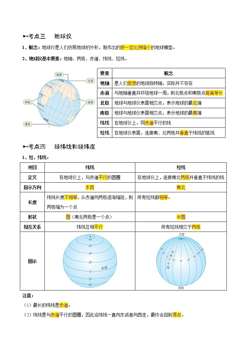 专题01  地球和地球仪（晨读晚默）（晨读版）第3页