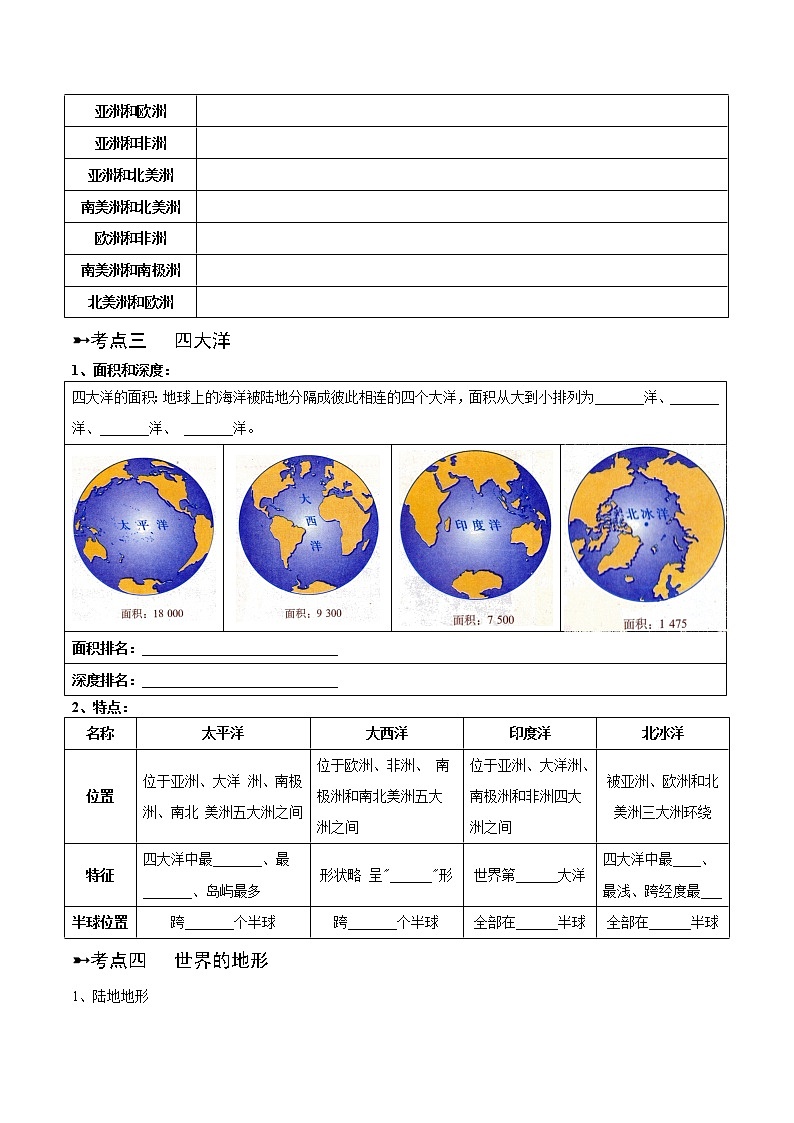 专题04  陆地和海洋（晨读晚默）-备战2023年中考地理一轮复习考点帮（全国通用）03
