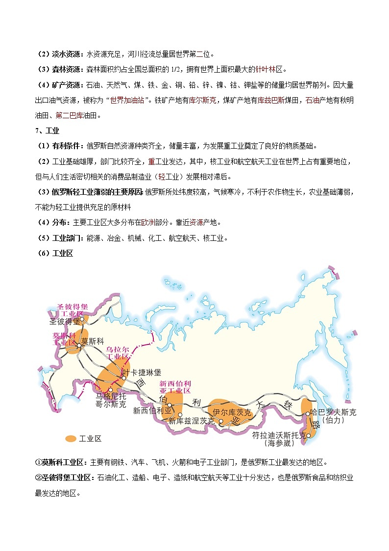 专题14 俄罗斯和印度（晨读晚默）（原卷版+解析版）-备战2023年中考地理一轮复习考点帮（全国通用）03